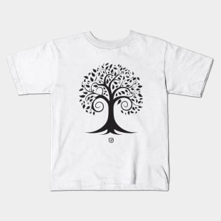 Deciduous Tree: A Minimalist Black Design Kids T-Shirt